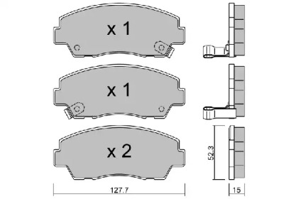 Комплект тормозных колодок AISIN BPMZ-1904